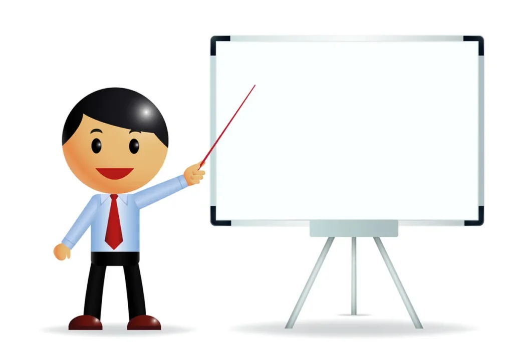 businessman-presenting-on-whiteboard-vector-1487518